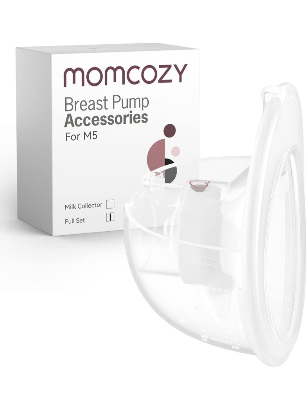Momcozy M5 Full Set Collector Cup Replacement Accessories with 24 mm Flanges
